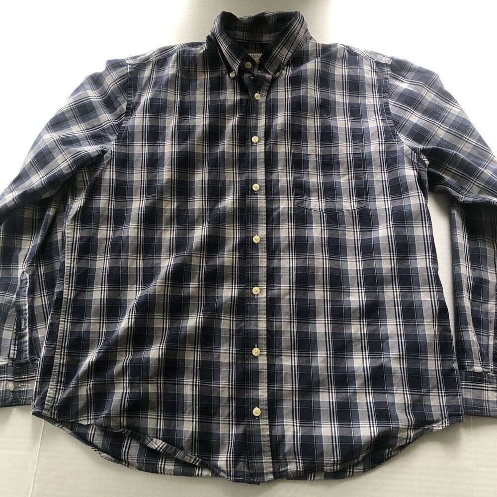 Merona Blue Plaid Button Up Shirt Men’s Sz XL A2681